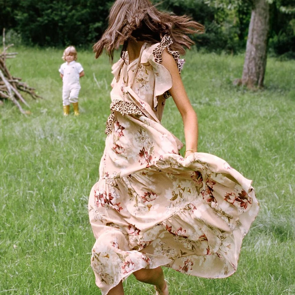 NEW ANTHROPOLOGIE KACHEL FLUTTERY 100% SILK DRESS